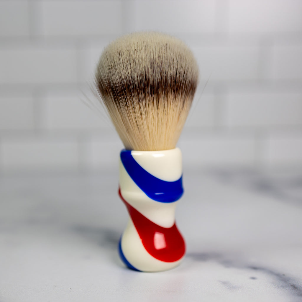 Shaving Brush BARBER POLE Synthetic 24mm