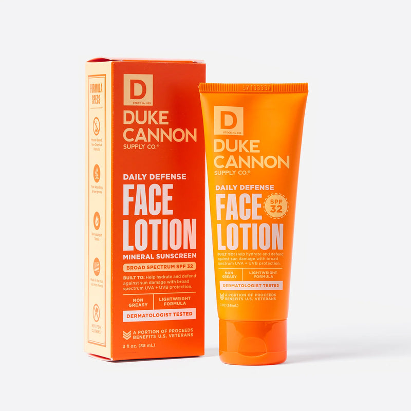 Duke Cannon DAILY DEFENSE Face Lotion + SPF