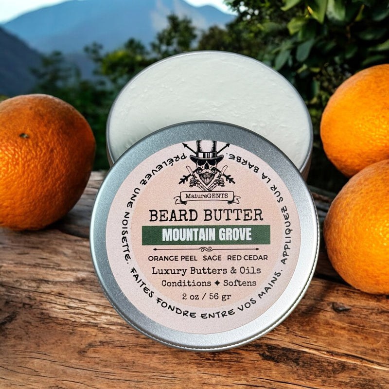 Mature Gents WHIPPED BEARD BUTTER Mountain Grove NEW!