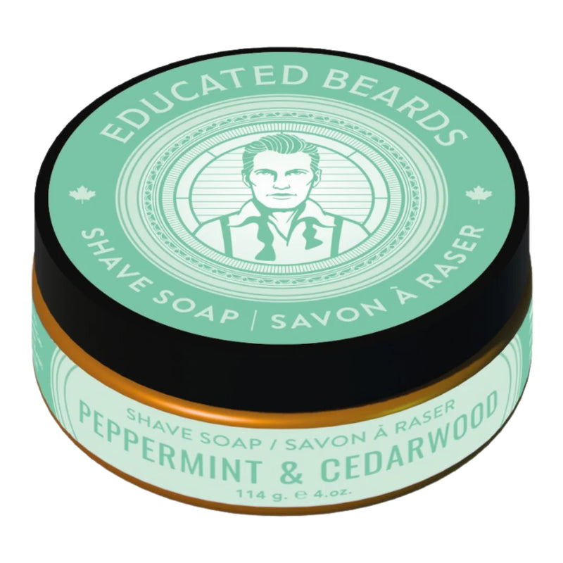 Educated Beards SHAVE SOAP Peppermint Cedarwood