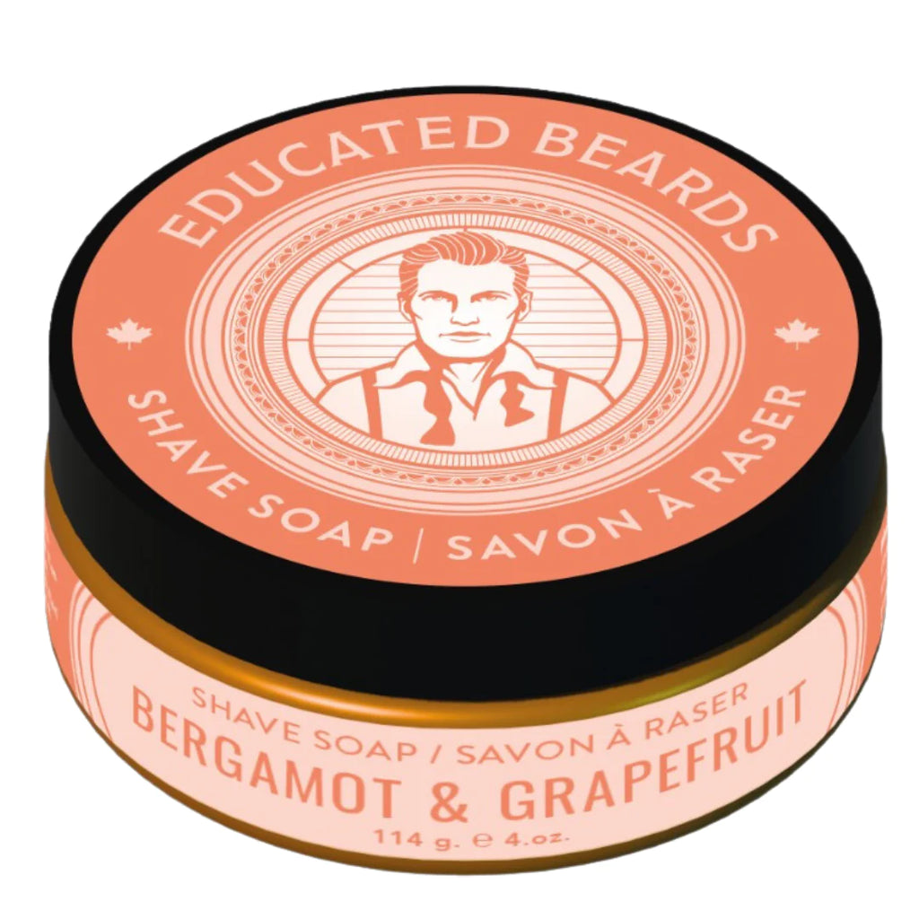 Educated Beards SHAVE SOAP Bergamot Grapefruit