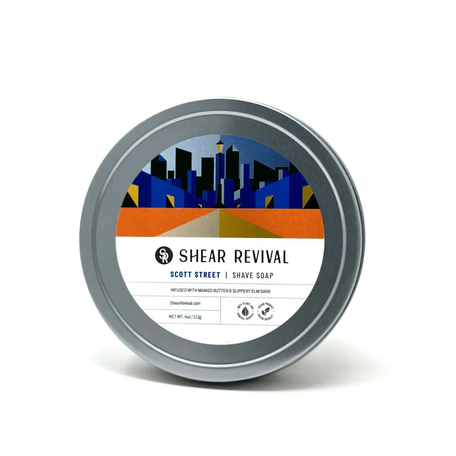 Shear Revival Scott Street SHAVE SOAP Bay & Lime