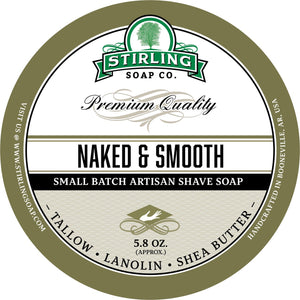 Stirling Soap SHAVE SOAP Unscented Naked & Smooth