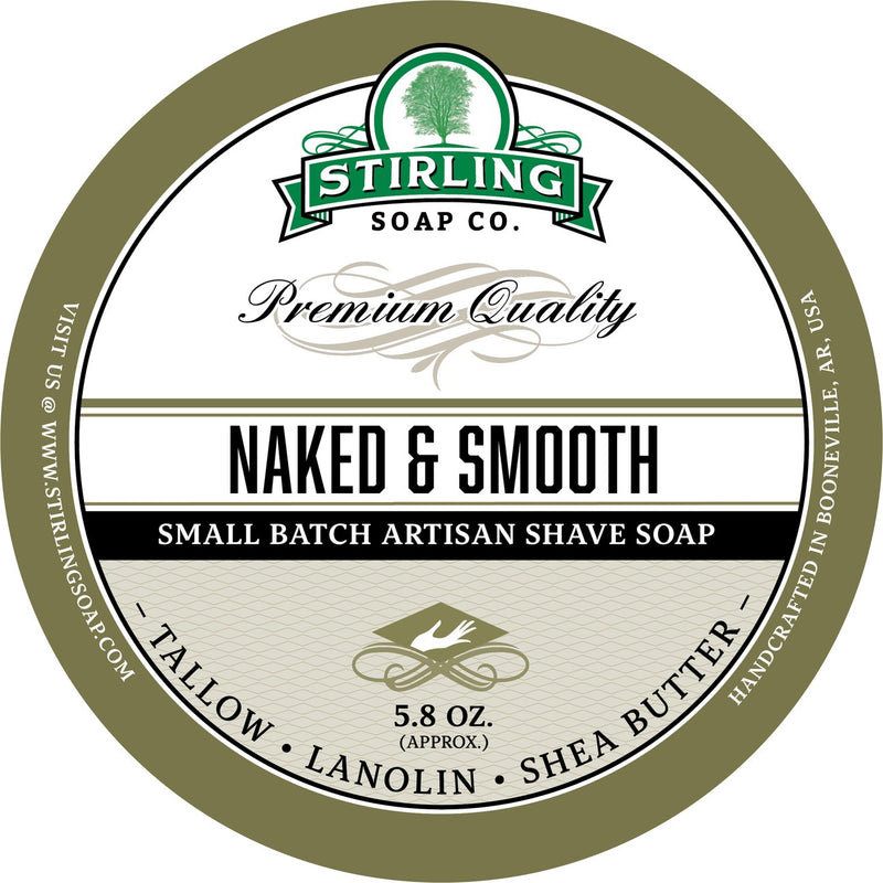 Stirling Soap SHAVE SOAP Unscented Naked & Smooth